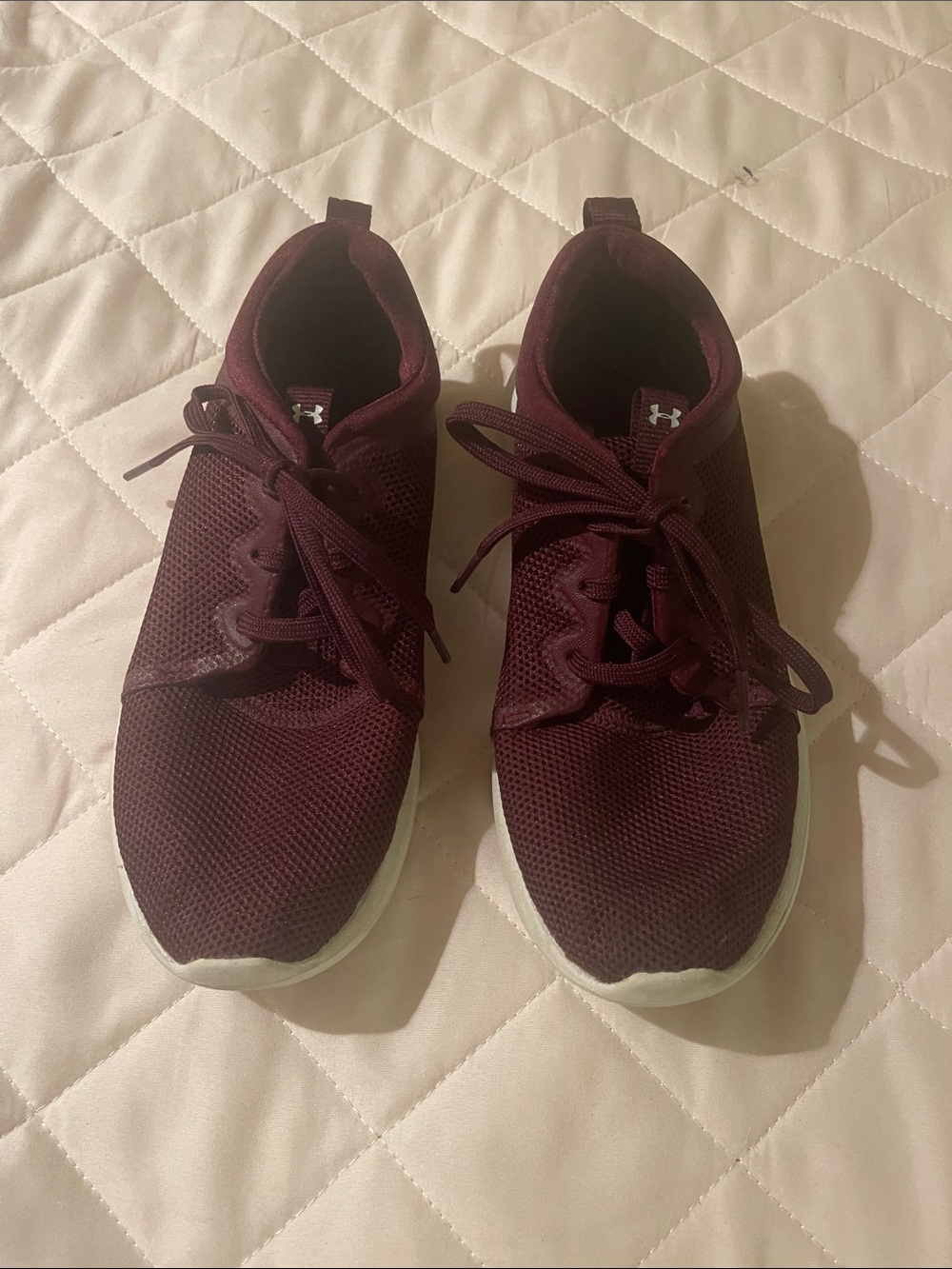 Under Armour Maroon Mesh Running Sneakers -Size 6